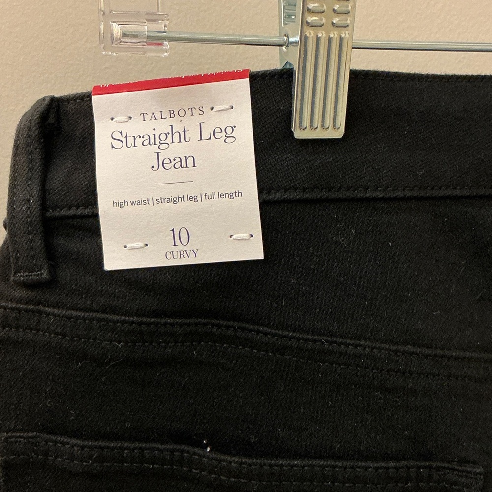 Talbots Curvy Black Straight Leg Jeans